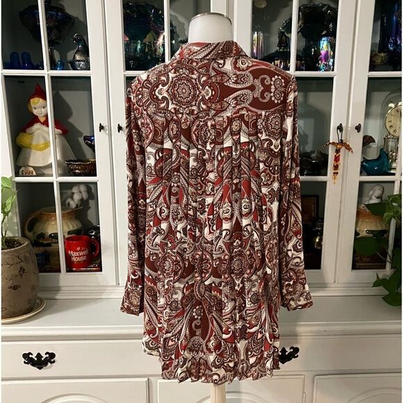Chico’s Paisley Super Pleat Tunic Size XS - Picture 1 of 12